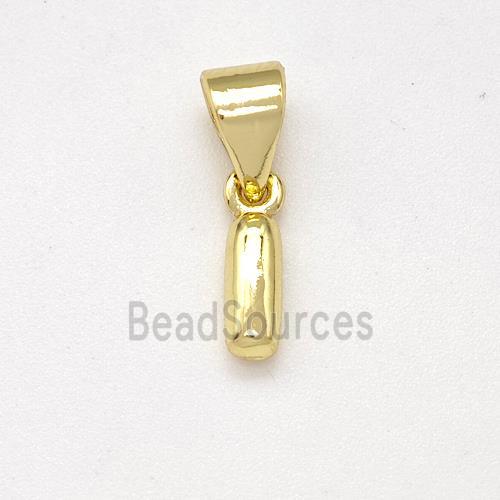 Stainless Steel Letter-I Pendant Gold Plated