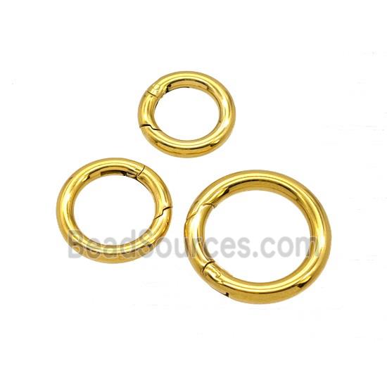 Stainless Steel Carabiner Clasp Gold Plated