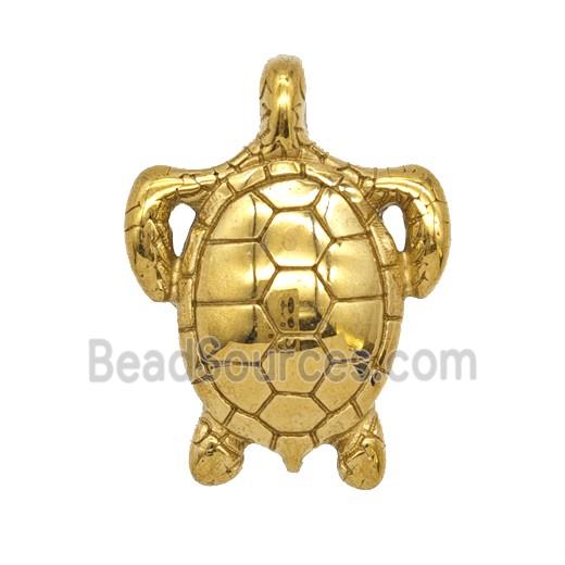 Stainless Steel Tortoise Pendant Gold Plated