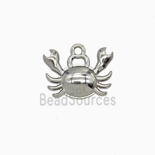Raw Stainless Steel Crab Pendant