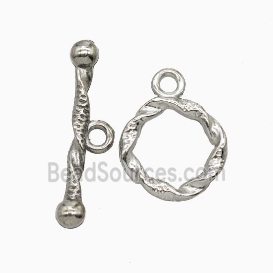 Raw Stainless Steel Toggle Clasp