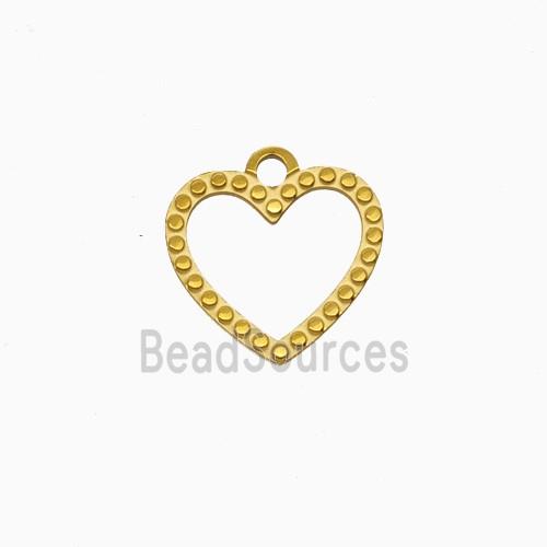 Stainless Steel Heart Pendant Gold plated