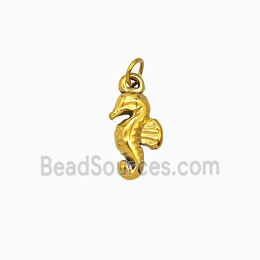 Stainless Steel Seahorse Pendant Gold Plated