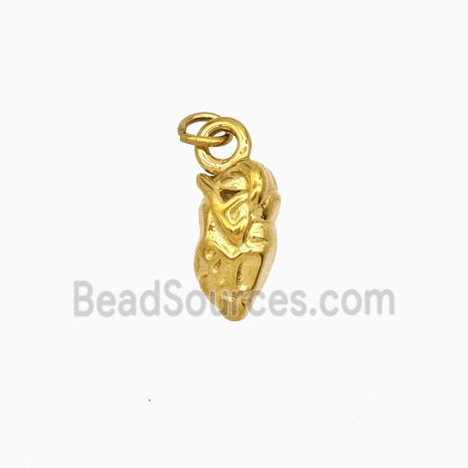 Stainless Steel Pupa Pendant Gold plated