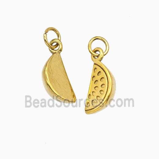 Stainless Steel Watermelon Pendant Gold plated