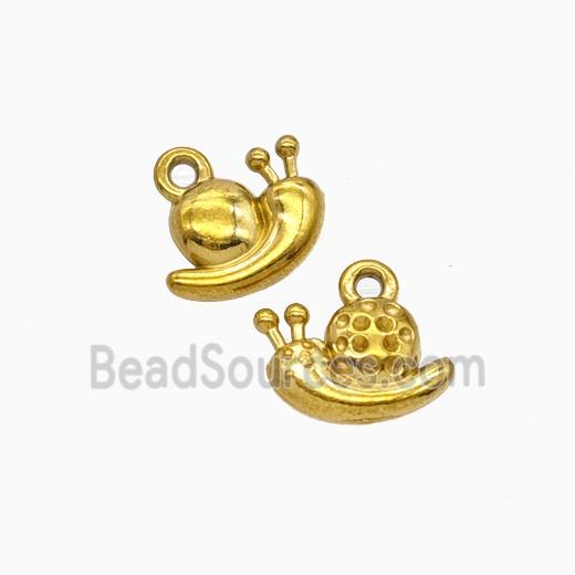 Stainless Steel Snail Pendant Gold Plated