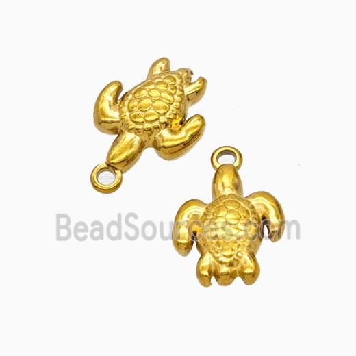 Stainless Steel Tortoise Pendant Gold Plated
