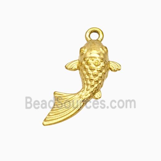 Stainless Steel Fish Pendant Gold Plated