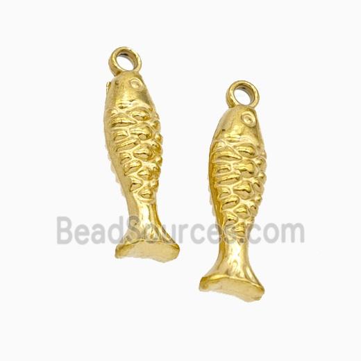 Stainless Steel Fish Pendant Gold Plated