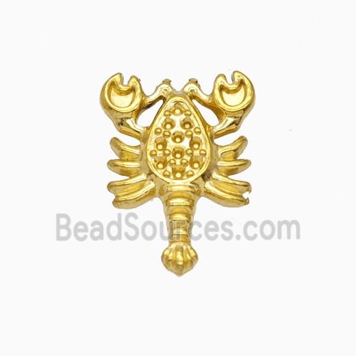 Stainless Steel Crayfish Pendant Gold Plated