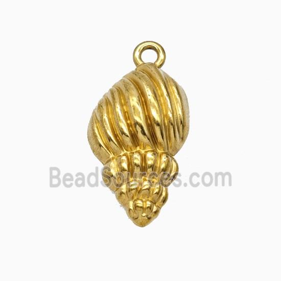 Stainless Steel Conch Shell Pendant Gold Plated