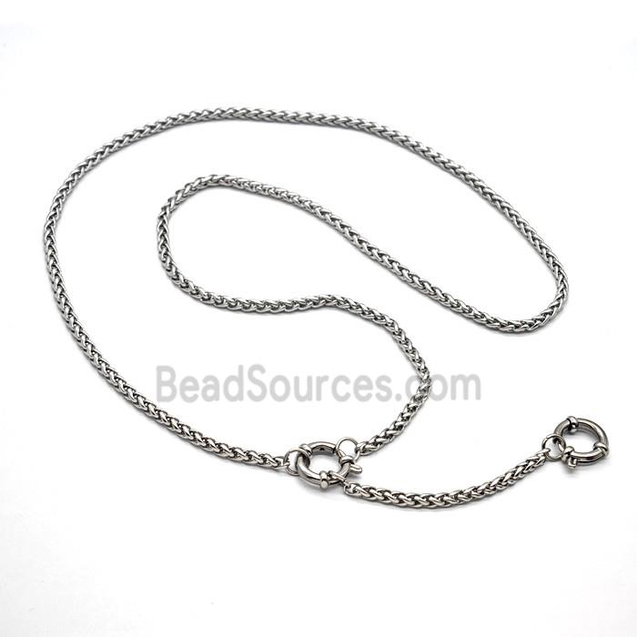 Raw Stainless Steel Necklace Chain