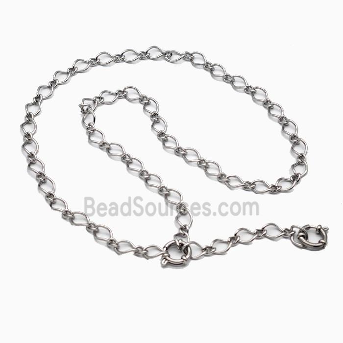 Raw Stainless Steel Necklace Chain