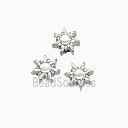 Raw Stainless Steel Sun Beads