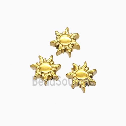 Stainless Steel Sun BeadsGold Plated