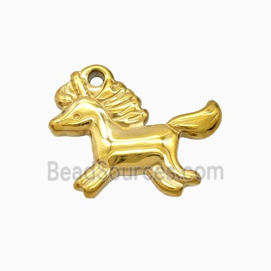 Stainless Steel Horse Pendant Gold Plated