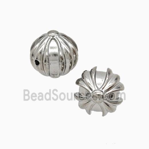 Raw Stainless Steel Round Beads