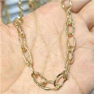 Alloy Chain Gold Plated, approx 7-15mm, 8-14mm