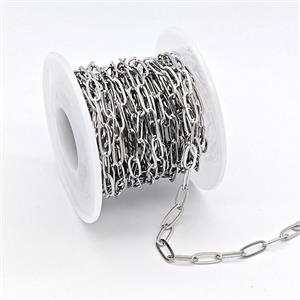 Copper Chain, Platinum Plated, approx 4x11mm