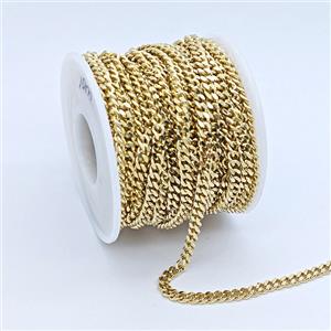 Copper Chain, Gold Plated, approx 4mm