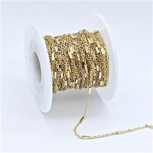 Copper Chain, Gold Plated, approx 1.5mm