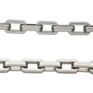Alloy Chain Duck Matte Silver, approx 8.5-15mm
