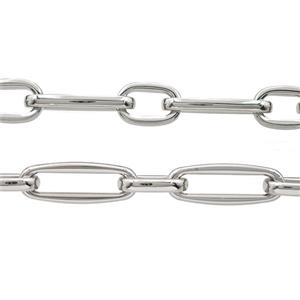 Alloy Chain Platinum Plated, approx 10-15mm, 9-25mm