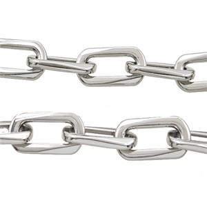 Alloy Chain Platinum Plated, approx 14-25mm