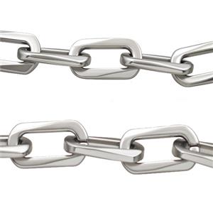 Alloy Chain Duck Matte Silver, approx 14-25mm