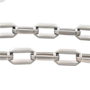 Alloy Chain Duck Matte Silver, approx 13-22mm