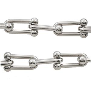 Alloy Chain Platinum Plated, approx 18-33mm
