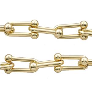 Alloy Chain Duck Matte Gold, approx 18-33mm