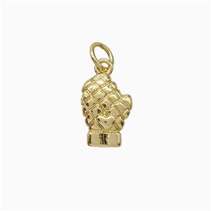 Copper Glove Pendant Gold Plated, approx 8-11mm