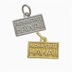 Copper Hawaii Pendant Aloha State Nameplate Mixed, approx 7-13mm