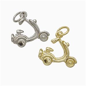 Electric Motorcycles Charms Copper Pendant Mixed, approx 12-15mm