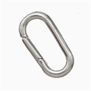 Copper Carabiner Clasp Platinum Plated, approx 10-20mm