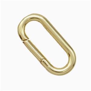 Copper Carabiner Clasp Gold Plated, approx 10-20mm