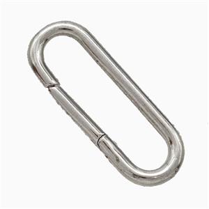 Copper Carabiner Clasp Platinum Plated, approx 9-25mm
