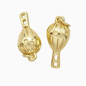 Ballon Charms Copper Pendant Gold Plated, approx 8-16mm
