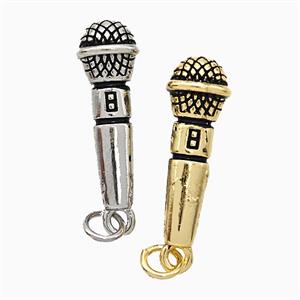 Microphone Charms Copper Pendant Mixed, approx 8-22mm