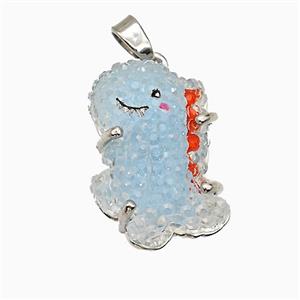 Acrylic Chameleon Pendant, approx 13-18mm