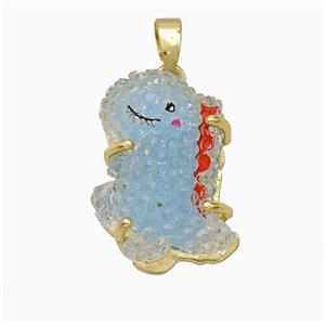Acrylic Chameleon Pendant, approx 13-18mm