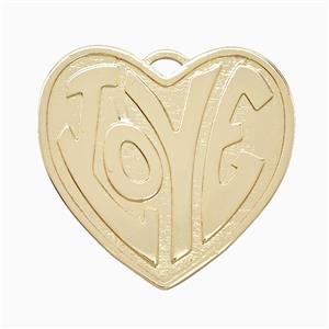 Copper LOVE Pendant Heart Gold Plated, approx 40mm