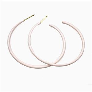 Copper Stud Earrings Lacquered Gold Plated, approx 50mm dia