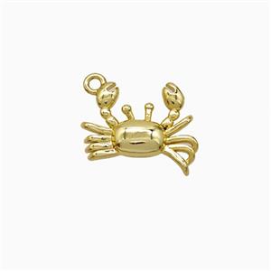 Copper Crab Pendant Gold Plated, approx 12-14mm