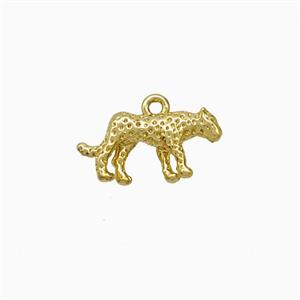 Copper Leopard Pendant Hammered Gold Plated, approx 7-14mm