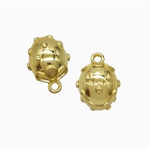 Copper Strawberry Charms Pendant Gold Plated, approx 9-10mm