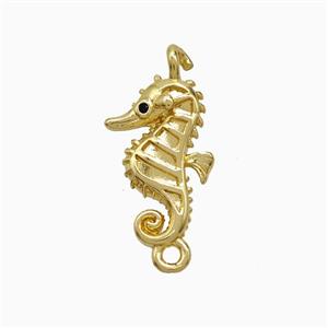 Copper Seahorse Connector Gold Plated, approx 11-16mm