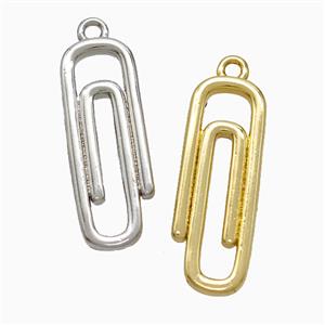 Copper Paperclip Pendant Mixed, approx 8-22mm