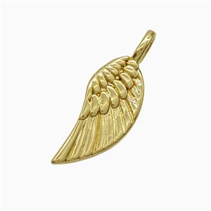 Copper Angel Wings Pendant Gold Plated, approx 8-16mm